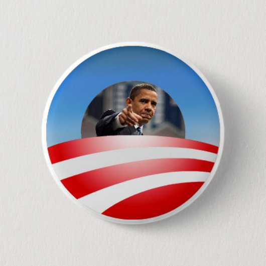 Badge Rond 5 Cm Bouton de logo d'Obama (Devant)