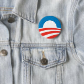 Badge Rond 5 Cm Bouton de logo d'Obama (En situation)