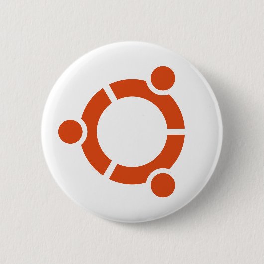 Badge Rond 5 Cm Bouton de logo d'Ubuntu (Devant)