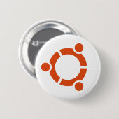 Badge Rond 5 Cm Bouton de logo d'Ubuntu (Devant & derrière)
