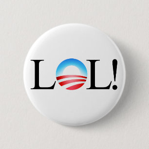 Badge Rond 5 Cm Bouton de LOL Obama