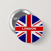 Badge Rond 5 Cm Bouton de Londres Union Jack (Devant & derrière)