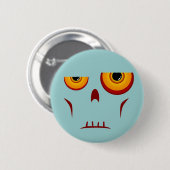 Badge Rond 5 Cm Bouton de long visage de zombi (Devant & derrière)