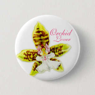 Badge Rond 5 Cm Bouton de l'orchidée