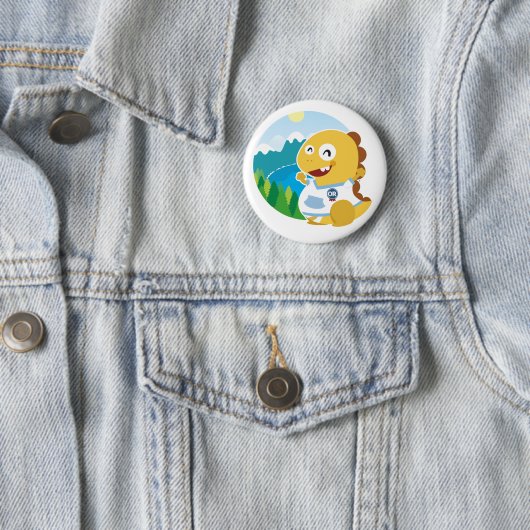 Badge Rond 5 Cm Bouton de l'Orégon VIPKID (En situation)