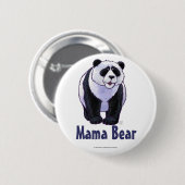 Badge Rond 5 Cm Bouton de l'ours de maman Panda (Devant & derrière)