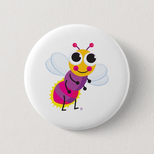 Badge Rond 5 Cm Bouton de luciole (Devant)