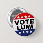 Badge Rond 5 Cm Bouton de Lumi de vote (Devant & derrière)