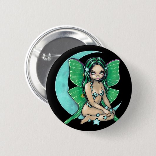 Badge Rond 5 Cm Bouton de "Luna" (Devant & derrière)