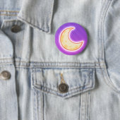 Badge Rond 5 Cm Bouton de lune (En situation)