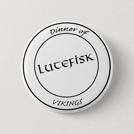 Badge Rond 5 Cm Bouton de Lutefisk (Devant)