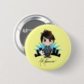 Badge Rond 5 Cm Bouton de "M. Metropolitan" (Devant & derrière)