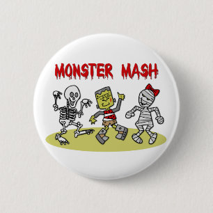 Badge Rond 5 Cm Bouton de mâche de monstre