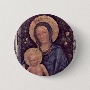 Badge Rond 5 Cm Bouton de Madonna et d'enfant