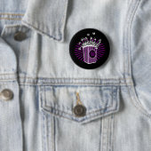 Badge Rond 5 Cm Bouton de maïs éclaté (En situation)