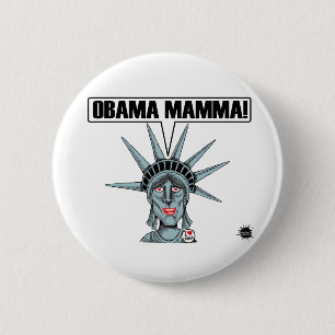 Badge Rond 5 Cm Bouton de maman d'Obama