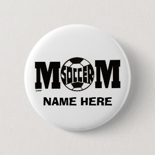 BADGE ROND 5 CM BOUTON DE MAMAN DU FOOTBALL (COUTUME)