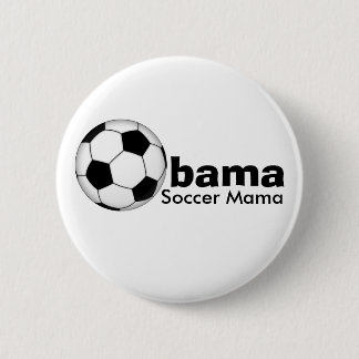 Badge Rond 5 Cm Bouton de maman du football d'Obama