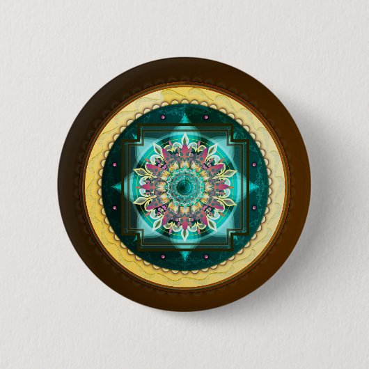 Badge Rond 5 Cm Bouton de mandala (Devant)