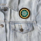 Badge Rond 5 Cm Bouton de mandala (En situation)