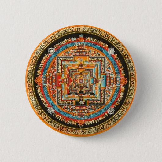 Badge Rond 5 Cm Bouton de mandala (Devant)