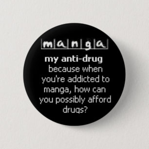 Badge Rond 5 Cm Bouton de Manga