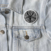 Badge Rond 5 Cm Bouton de marbre de Baphomet (En situation)
