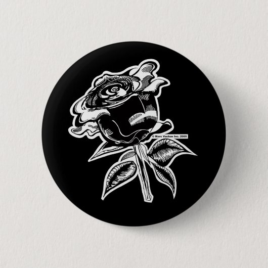 Badge Rond 5 Cm Bouton de MARC VACHON BLACKROSE (Devant)