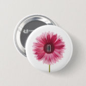 Badge Rond 5 Cm Bouton de marguerite rose moderne Gerbera (Devant & derrière)
