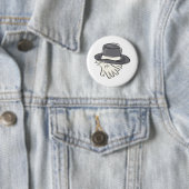 Badge Rond 5 Cm Bouton de mariage (En situation)