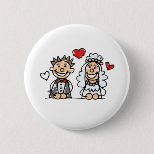 Badge Rond 5 Cm Bouton de mariage (Devant)