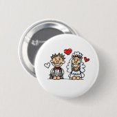 Badge Rond 5 Cm Bouton de mariage (Devant & derrière)