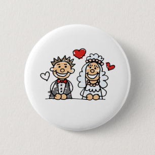 Badge Rond 5 Cm Bouton de mariage