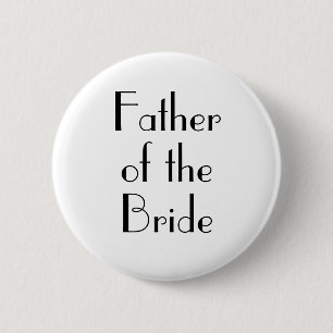 Badge Rond 5 Cm Bouton de mariage Art Déco pour le père de la mari