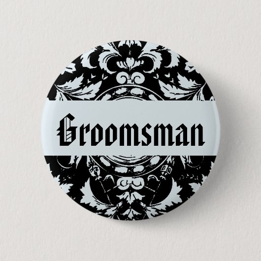 Badge Rond 5 Cm Bouton de mariage de Bestman de mariés (Devant)