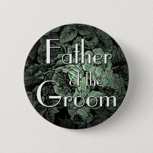 Badge Rond 5 Cm Bouton de mariage de jardin : Père du marié