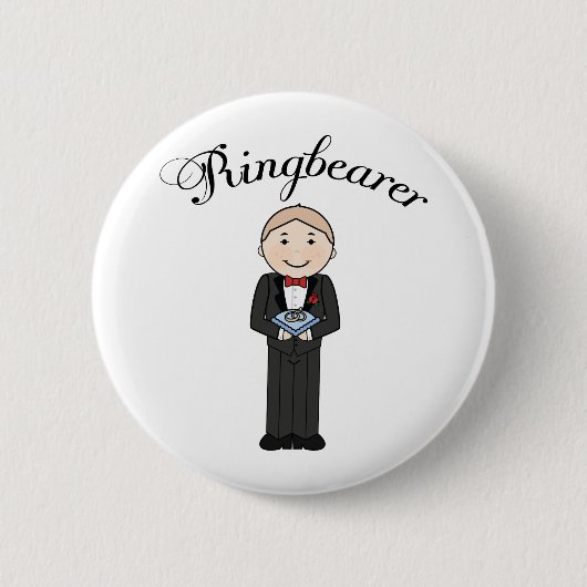 Badge Rond 5 Cm Bouton de mariage de Ringbearer (Devant)