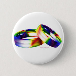 Badge Rond 5 Cm Bouton de mariage homosexuel