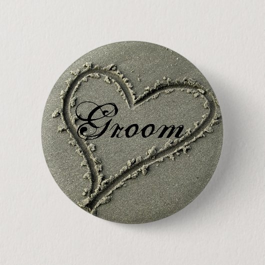 Badge Rond 5 Cm Bouton de marié (Devant)