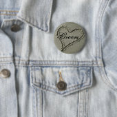 Badge Rond 5 Cm Bouton de marié (En situation)