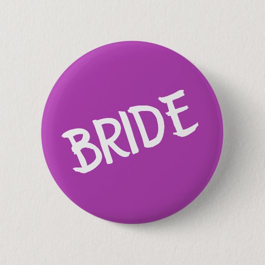 Badge Rond 5 Cm Bouton de mariée Violet Blanc (Devant)