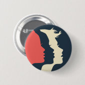 Badge Rond 5 Cm Bouton de mars Sacramento des femmes (Devant & derrière)