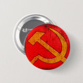 Badge Rond 5 Cm Bouton de marteau et de faucille de l'URSS de (Devant & derrière)