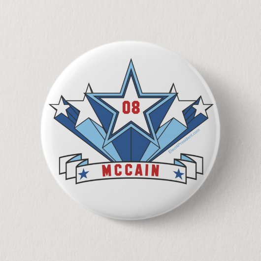 Badge Rond 5 Cm Bouton de McCain 08 (Devant)