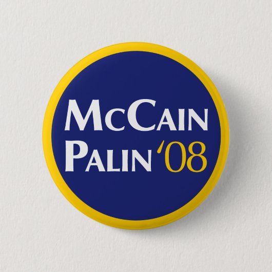 Badge Rond 5 Cm Bouton de McCain-Palin (Devant)
