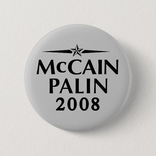 Badge Rond 5 Cm Bouton de McCain Palin 2008 (Devant)