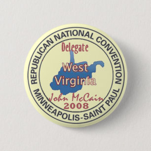 Badge Rond 5 Cm Bouton de McCAIN WV RNC