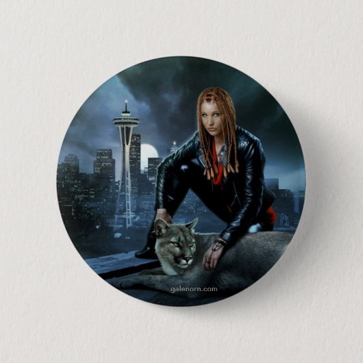 Badge Rond 5 Cm Bouton de Menolly et de Nerissa (Devant)