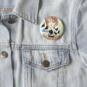 Badge Rond 5 Cm Bouton de merle (En situation)