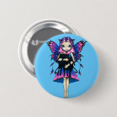 Badge Rond 5 Cm Bouton de "mes trois minous" (Devant & derrière)